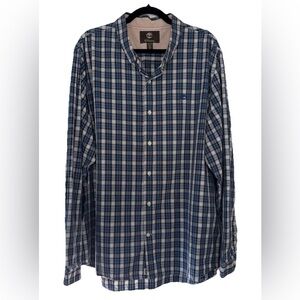 Timberland Earthkeepers Men’s XXL Navy and White Checkered Shirt
